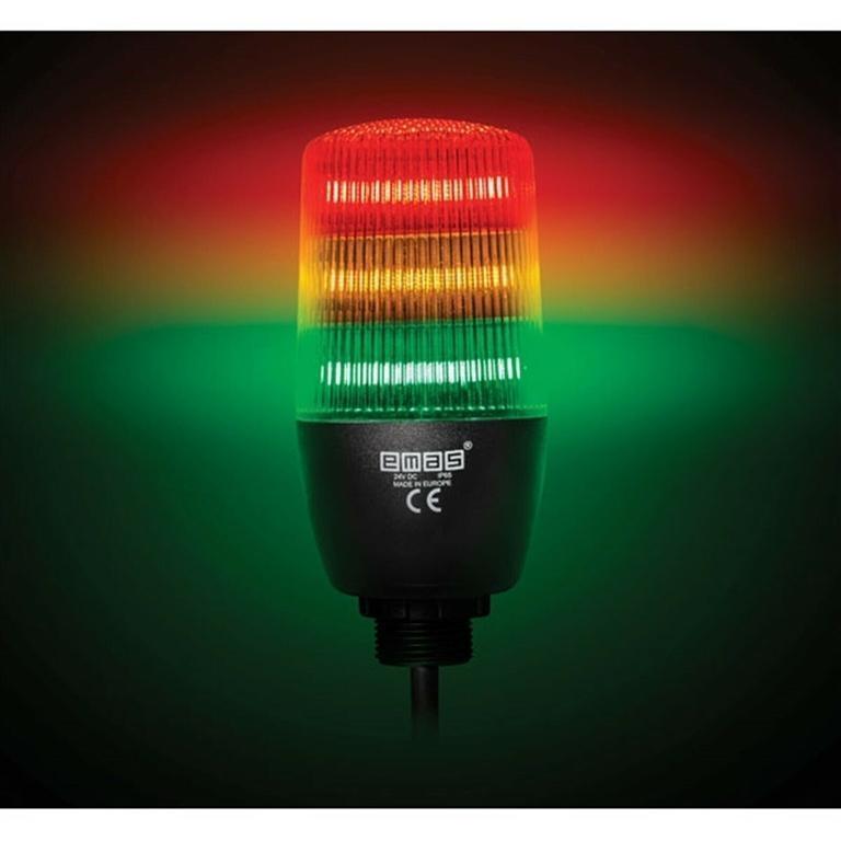 EMAS BALIZA TRICOLOR MULTIFUNCION 24V