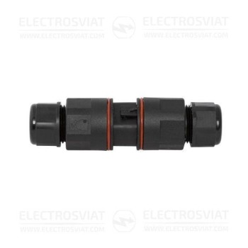 CONECTOR ESTANCO CON UNION Y CONEXION RAPIDAS MACHO-HEMBRA