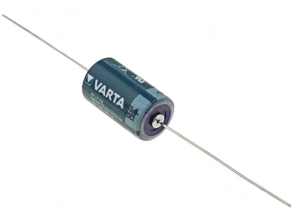 BATERIA LITIO 3,6V 1600mAh 1/2AA DIAMETRO 25.1x14.6mm CON TERMINALES