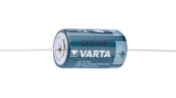 BATERIA LITIO 3,6V 1600mAh 1/2AA DIAMETRO 25.1x14.6mm CON TERMINALES
