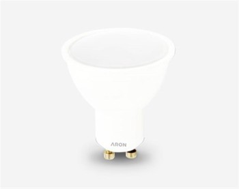 BOMBILLA LED  GU10 7W 6500K   120º   ARON LIGHT 50x55mm 220V-240V BLANCO
