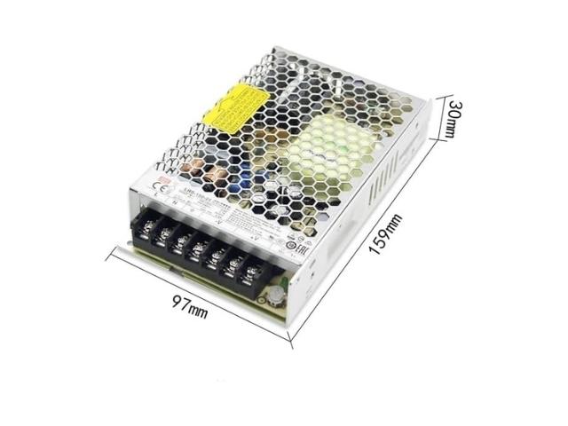 FUENTE ALIMENTACION 100 - 240V AC 1 SAL. CAJA MET. 24V DC 6amp 150 WAT, MEAN WELL IP20