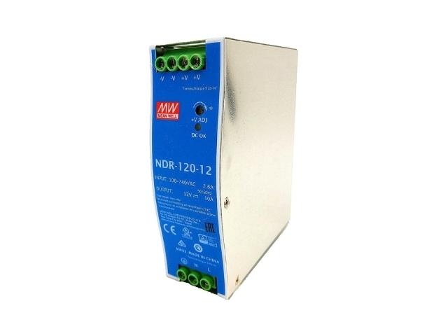 FUENTE ALIMENTACION 85-264 VAC 1 SAL. CARRIL DIN 12V DC 10 AMP. 120 WAT. MEAN WELL IP20