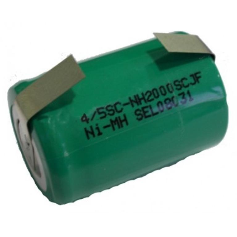 BATERIA Ni-MH 1,2V 2000mAh 4/5SC DIAMETRO 34X21mm CON TERMINALES