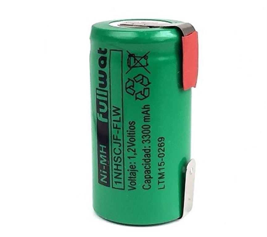 BATERIA Ni-MH 1,2V 3300mAh SC DIAMETRO 22x42mm CON TERMINALES
