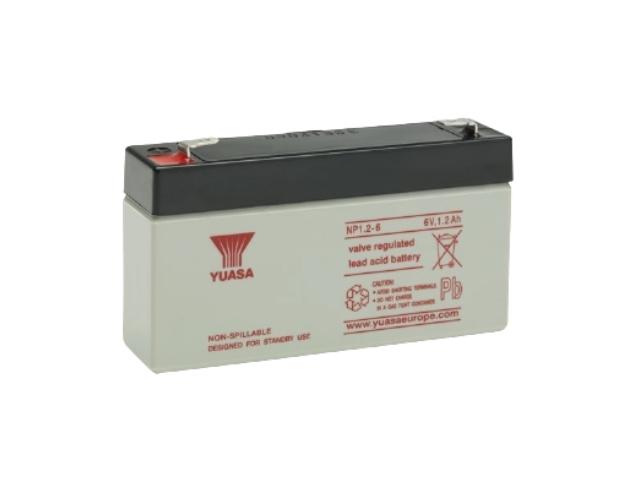 BATERIA PLOMO-GEL 6V 12Ah MEDIDA 151 x 50 x 97,5 mm FASTON 6,3 mm YUASA