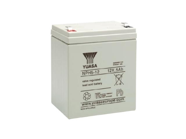 BATERIA PLOMO CALCIO 12V 5Ah MEDIDA 90 x 70 x 106 mm FASTON 6,3 mm YUASA