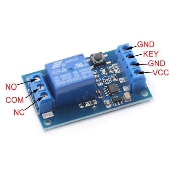 RELE BIESTABLE 12V 10A CON PULSADOR DE ANCLADO