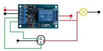 RELE BIESTABLE 12V 10A CON PULSADOR DE ANCLADO
