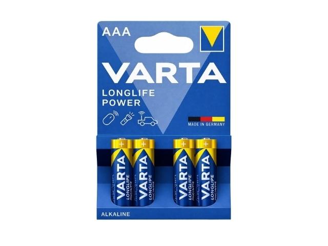PILA ALCALINA 1,5V AAA  10,5x44,5mm 1270mAh 4uds. VARTA