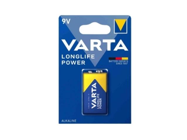PILA ALCALINA 9V 6LR61 48,5x26,5x17,5mm 550mAh 1uds. VARTA