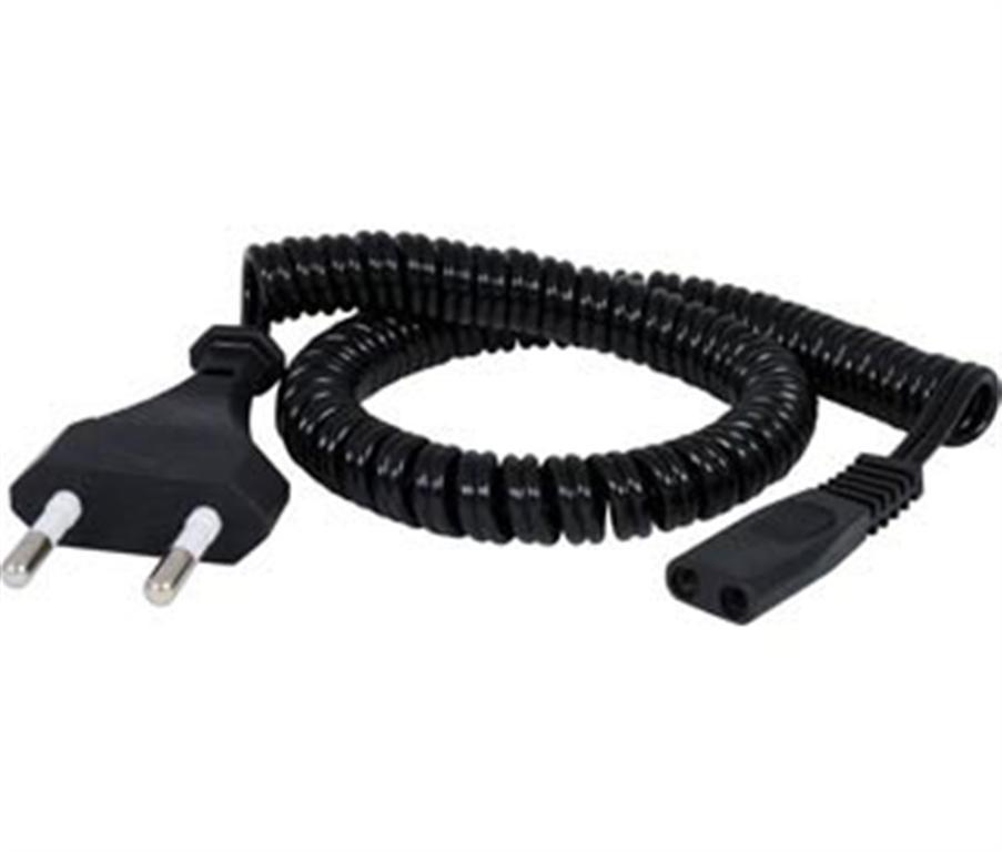 CONEXIÓN CABLE RIZO AFEITADORA 0,5 MTS NEGRO