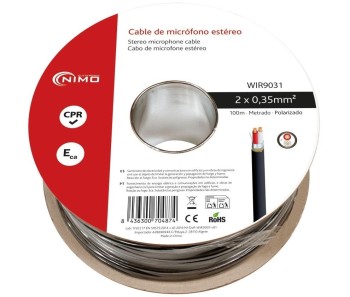 CABLE PARA MICROFONO ESTEREO, NEGRO